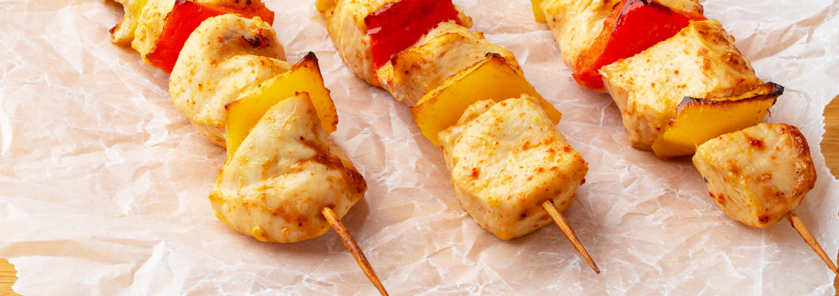 Brochettes de volailles à l’Indienne