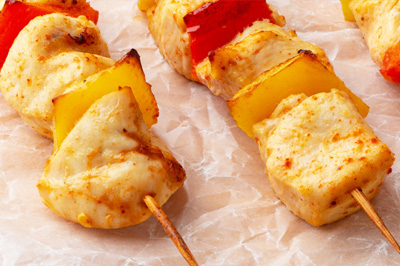 Brochettes de volaille à l'indienne