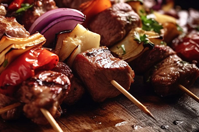 Brochettes de bœuf pimentées